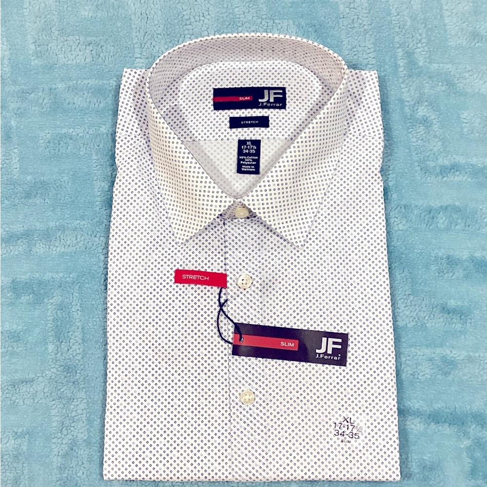 J. Ferrar XL Slim Stretch Men’s Longsleeve Dresshirt 17-17 1/2, 34-35
